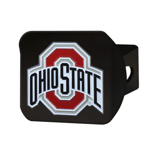 Ohio State Buckeyes Black Metal Hitch Cover 3D Color Emblem 1