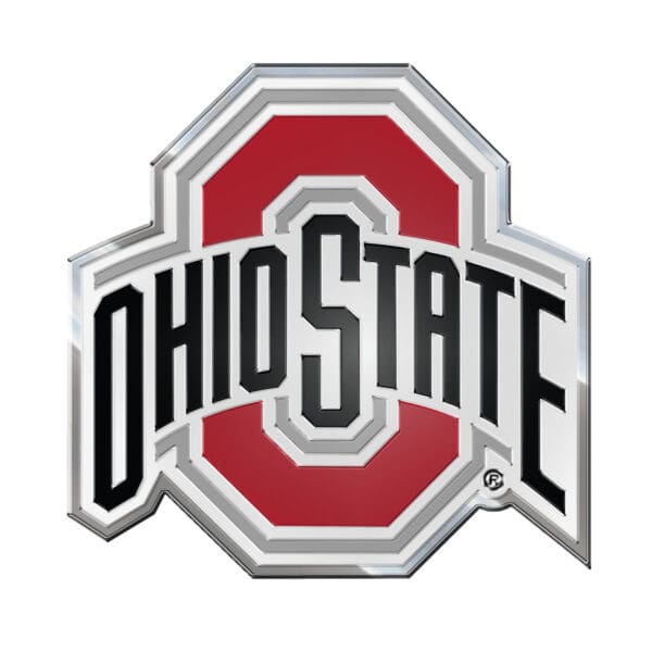Ohio State Buckeyes Heavy Duty Aluminum Embossed Color Emblem 1