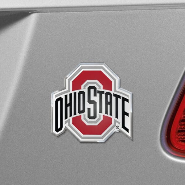 Ohio State Buckeyes Heavy Duty Aluminum Embossed Color Emblem