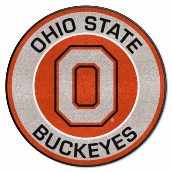 Ohio State Buckeyes Roundel Rug 27in. Diameter 1 scaled