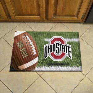 Ohio State Buckeyes Rubber Scraper Door Mat