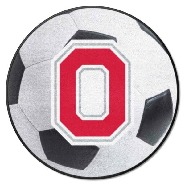 Ohio State Buckeyes Soccer Ball Rug 27in. Diameter 1 1 scaled