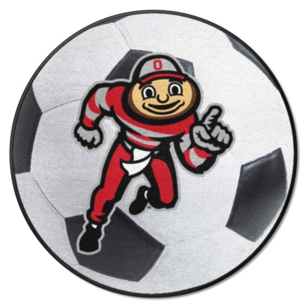 Ohio State Buckeyes Soccer Ball Rug 27in. Diameter 1 2 scaled