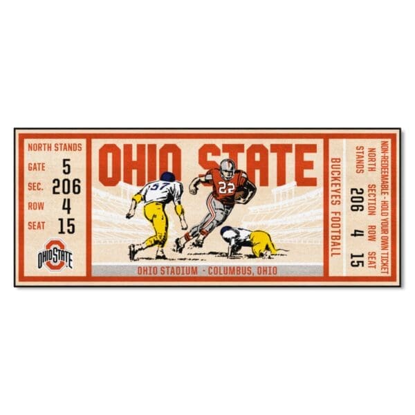 Ohio State Buckeyes Ticket Runner Rug 30in. x 72in 1 scaled
