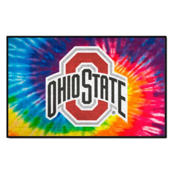 Ohio State Buckeyes Tie Dye Starter Mat Accent Rug 19in. x 30in 1 scaled
