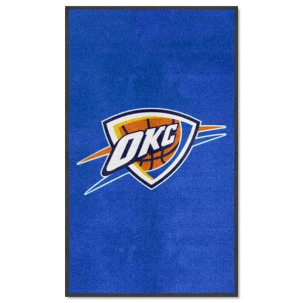 Oklahoma City Thunder 3X5 High Traffic Mat with Durable Rubber Backing Portrait Orientation 17092 1 scaled