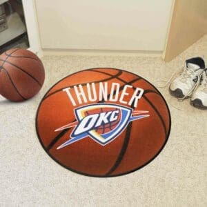 Oklahoma City Thunder Basketball Rug - 27in. Diameter-37049