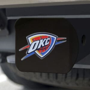 Oklahoma City Thunder Black Metal Hitch Cover - 3D Color Emblem-22740
