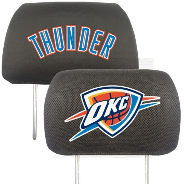 Oklahoma City Thunder Embroidered Head Rest Cover Set 2 Pieces 12527 1