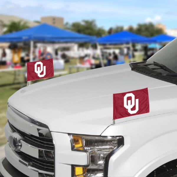 Oklahoma Sooners Ambassador Car Flags - 2 Pack Mini Auto Flags
