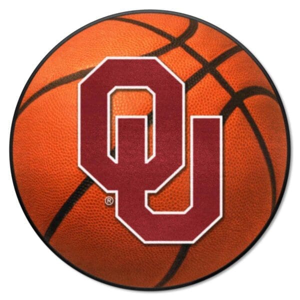 Oklahoma Sooners Basketball Rug 27in. Diameter 1 scaled