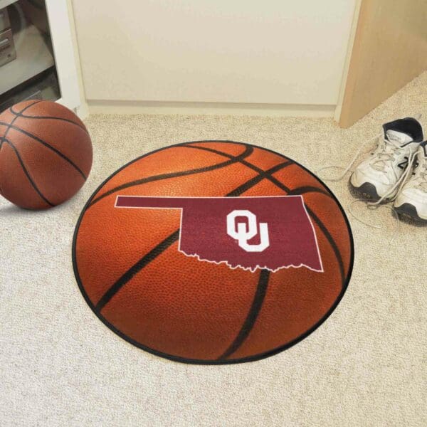 Oklahoma Sooners Basketball Rug - 27in. Diameter