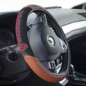 Oklahoma Sooners Football Grip Steering Wheel Cover 15" Diameter