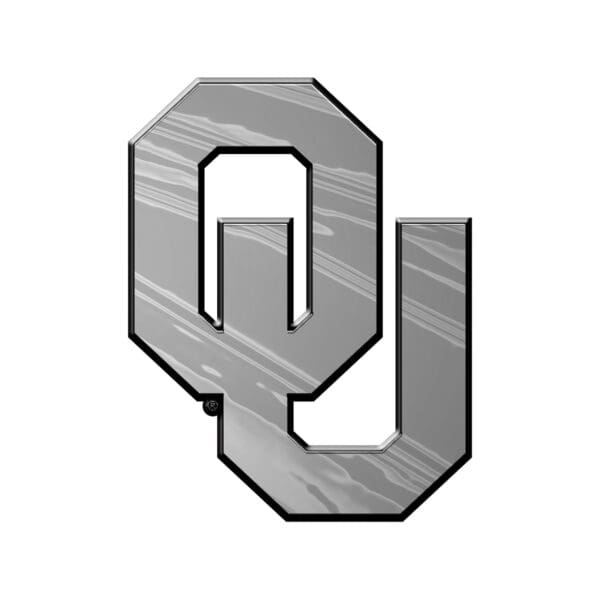 Oklahoma Sooners Molded Chrome Plastic Emblem 1 1
