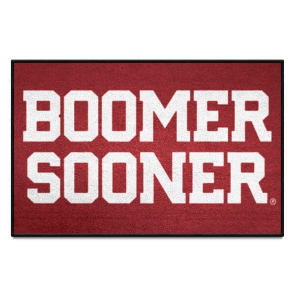Oklahoma Sooners Starter Mat Accent Rug 19in. x 30in. Slogan Starter Mat 1 scaled