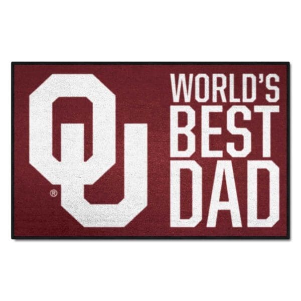 Oklahoma Sooners Starter Mat Accent Rug 19in. x 30in. Worlds Best Dad Starter Mat 1 scaled