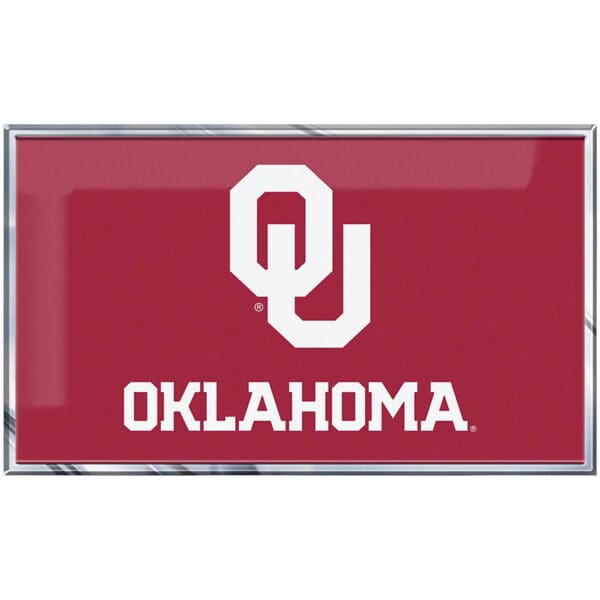Oklahoma Sooners State Flag Aluminum Embossed Emblem 1