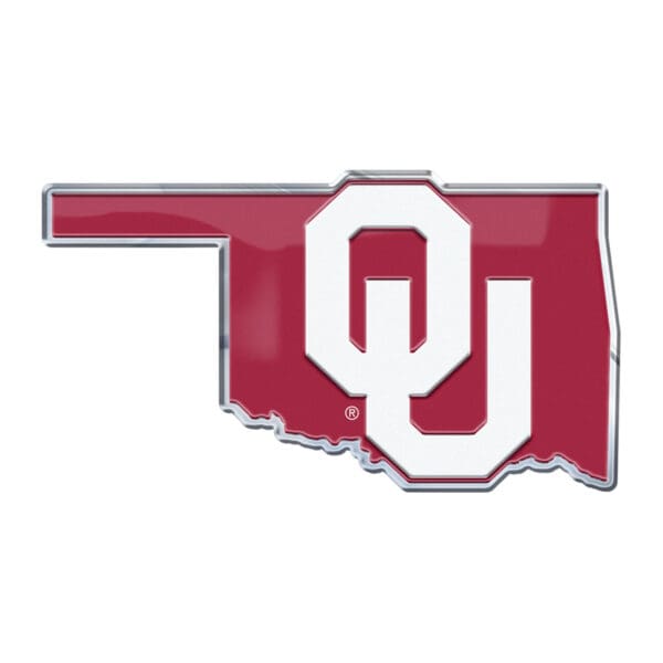 Oklahoma Sooners Team State Aluminum Embossed Emblem 1