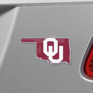 Oklahoma Sooners Team State Aluminum Embossed Emblem