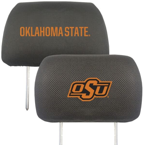 Oklahoma State Cowboys Embroidered Head Rest Cover Set 2 Pieces 1
