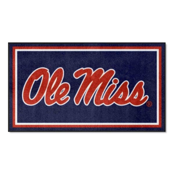 Ole Miss Rebels 3ft. x 5ft. Plush Area Rug 1 scaled