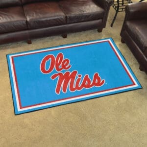 Ole Miss Rebels 4ft. x 6ft. Plush Area Rug
