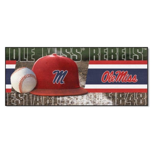 Ole Miss Rebels Baseball Runner Rug 30in. x 72in 1 scaled