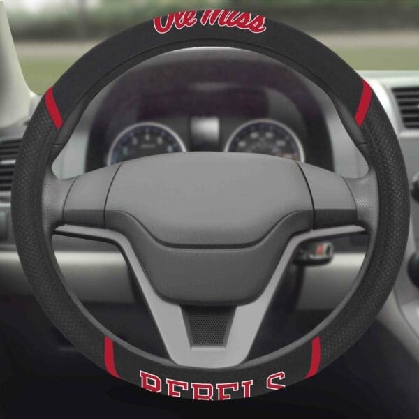 Ole Miss Rebels Embroidered Steering Wheel Cover