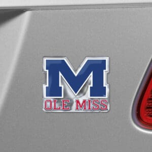 Ole Miss Rebels Heavy Duty Aluminum Embossed Color Emblem - Alternate