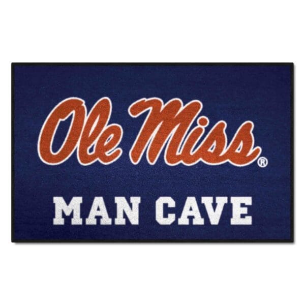 Ole Miss Rebels Man Cave Starter Mat Accent Rug 19in. x 30in 1 scaled