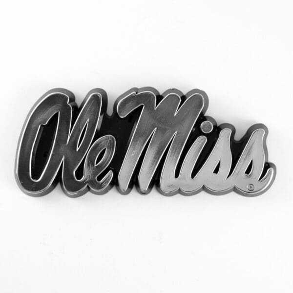 Ole Miss Rebels Molded Chrome Plastic Emblem 1
