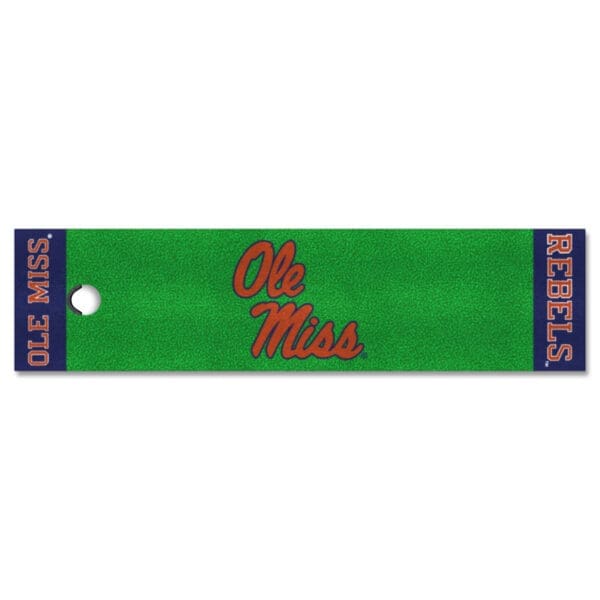 Ole Miss Rebels Putting Green Mat 1.5ft. x 6ft 1 scaled