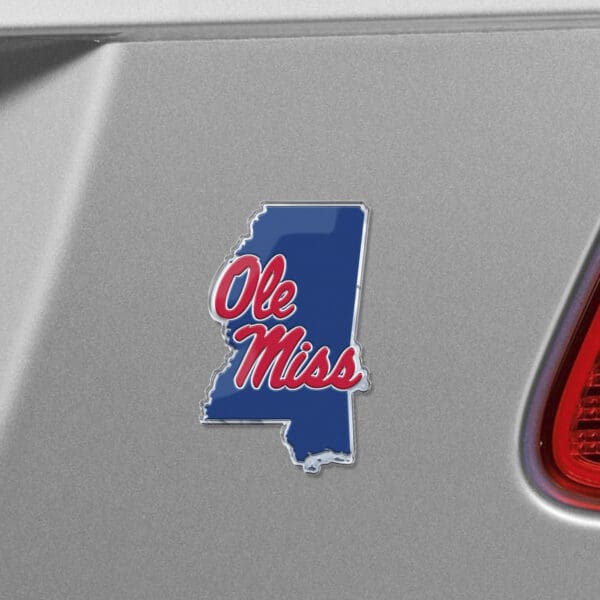 Ole Miss Rebels Team State Aluminum Embossed Emblem