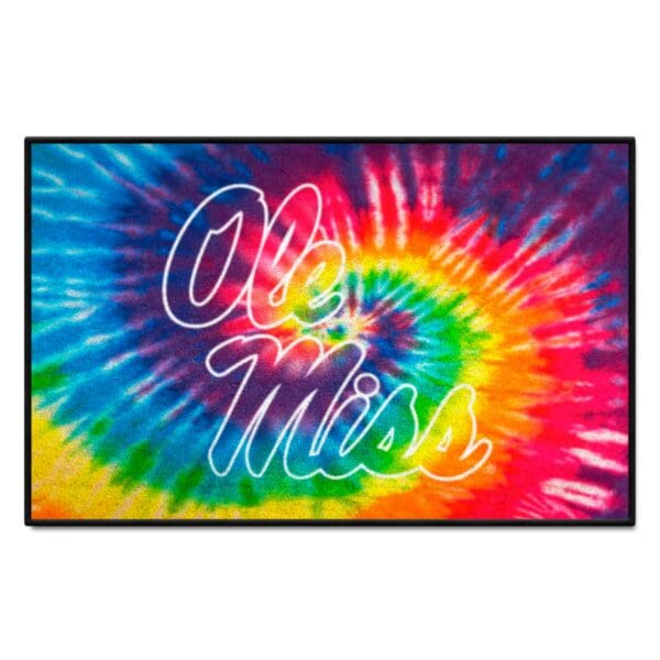 Ole Miss Rebels Tie Dye Starter Mat Accent Rug 19in. x 30in 1 scaled