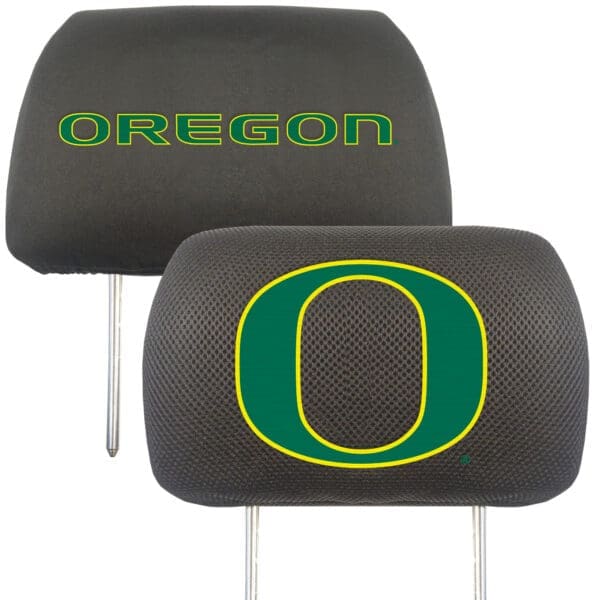 Oregon Ducks Embroidered Head Rest Cover Set 2 Pieces 1