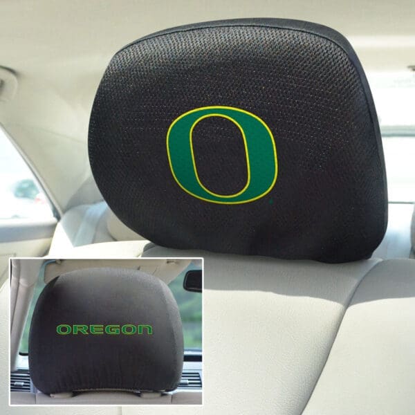 Oregon Ducks Embroidered Head Rest Cover Set - 2 Pieces