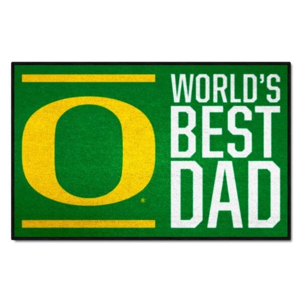 Oregon Ducks Starter Mat Accent Rug 19in. x 30in. Worlds Best Dad Starter Mat 1 scaled
