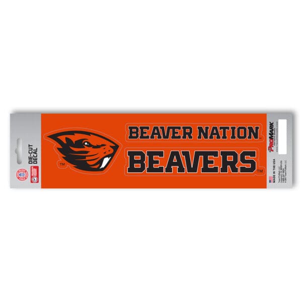 Oregon State Beavers 2 Piece Team Slogan Decal Sticker Set 1