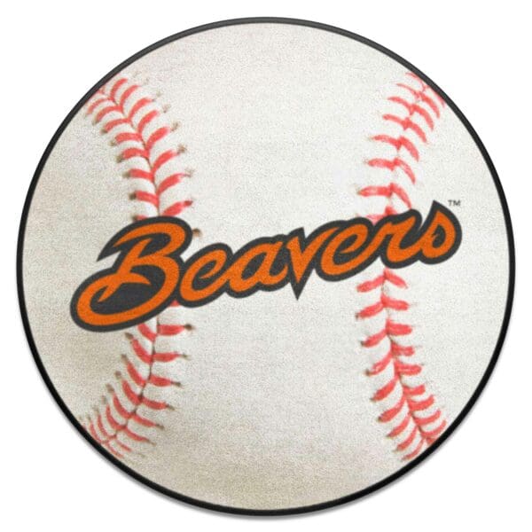 Oregon State Beavers Baseball Rug 27in. Diameter 1 1 scaled