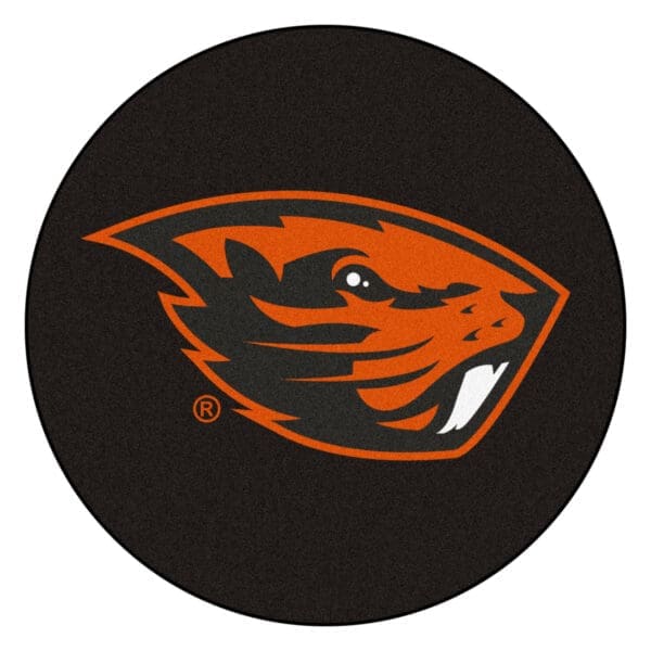 Oregon State Beavers Hockey Puck Rug 27in. Diameter 1