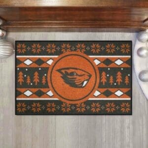 Oregon State Beavers Holiday Sweater Starter Mat Accent Rug - 19in. x 30in.