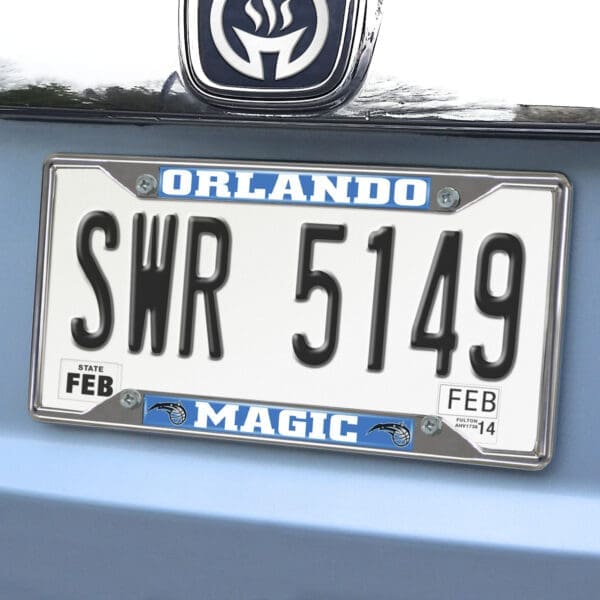 Orlando Magic Chrome Metal License Plate Frame