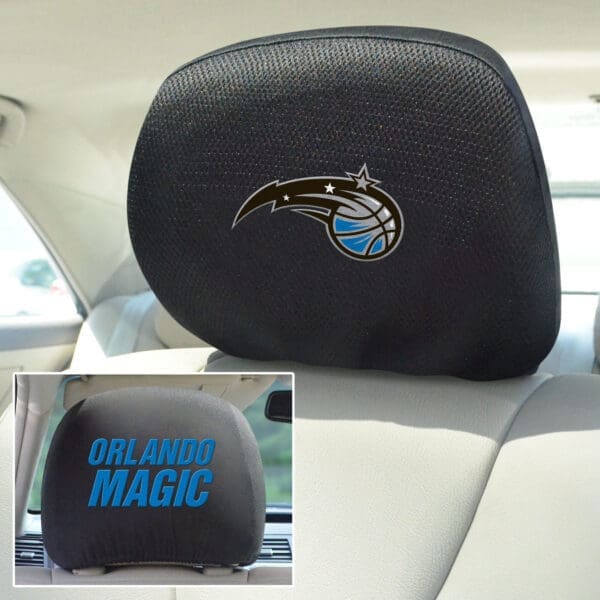 Orlando Magic Embroidered Head Rest Cover Set - 2 Pieces-12523