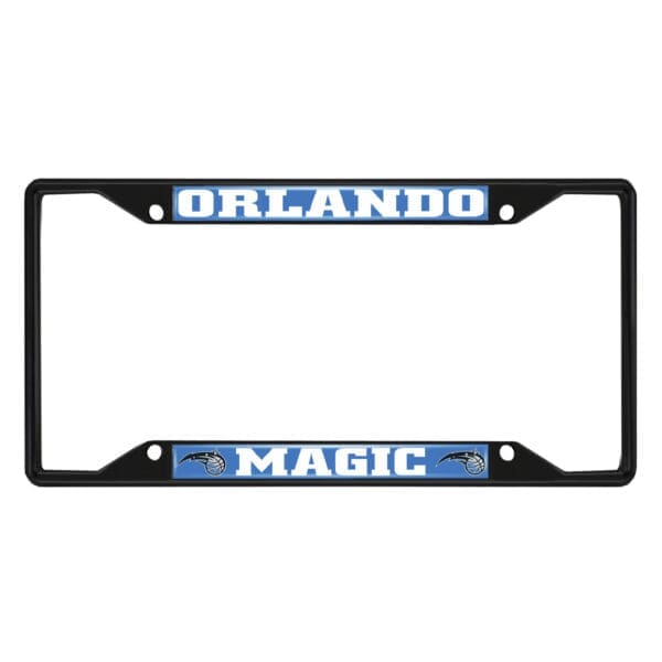 Orlando Magic Metal License Plate Frame Black Finish 31337 1