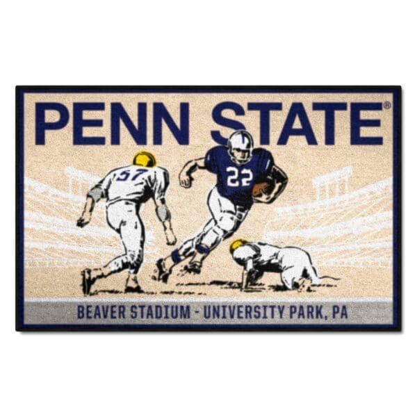 Penn State Nittany Lions Starter Mat Accent Rug 19in. x 30in. Ticket Stub Starter Mat 1 scaled