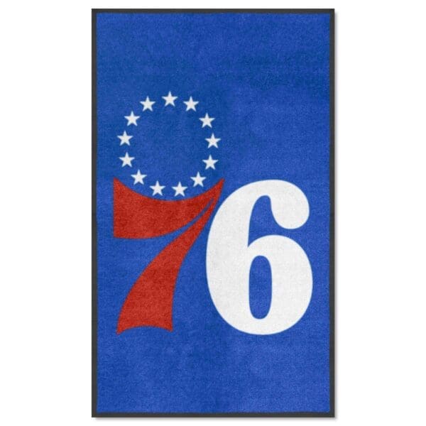 Philadelphia 76ers 3X5 High Traffic Mat with Durable Rubber Backing Portrait Orientation 9940 1 scaled