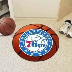 Philadelphia 76ers Basketball Rug - 27in. Diameter-10200
