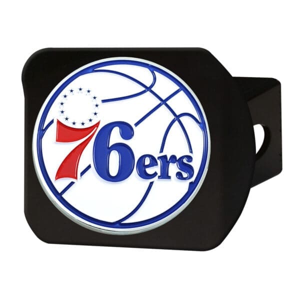 Philadelphia 76ers Black Metal Hitch Cover 3D Color Emblem 25077 1