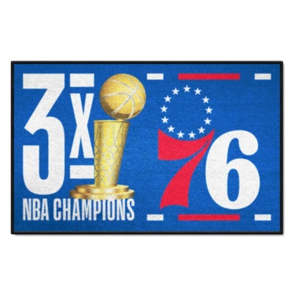 Philadelphia 76ers Dynasty Starter Mat Accent Rug 19in. x 30in. 35125 1 scaled