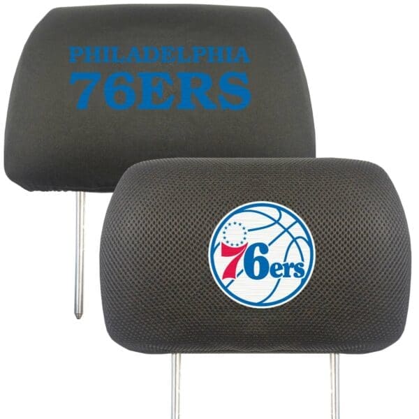 Philadelphia 76ers Embroidered Head Rest Cover Set 2 Pieces 25076 1